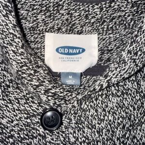 Old Navy Charcoal and White Knit Cardigan